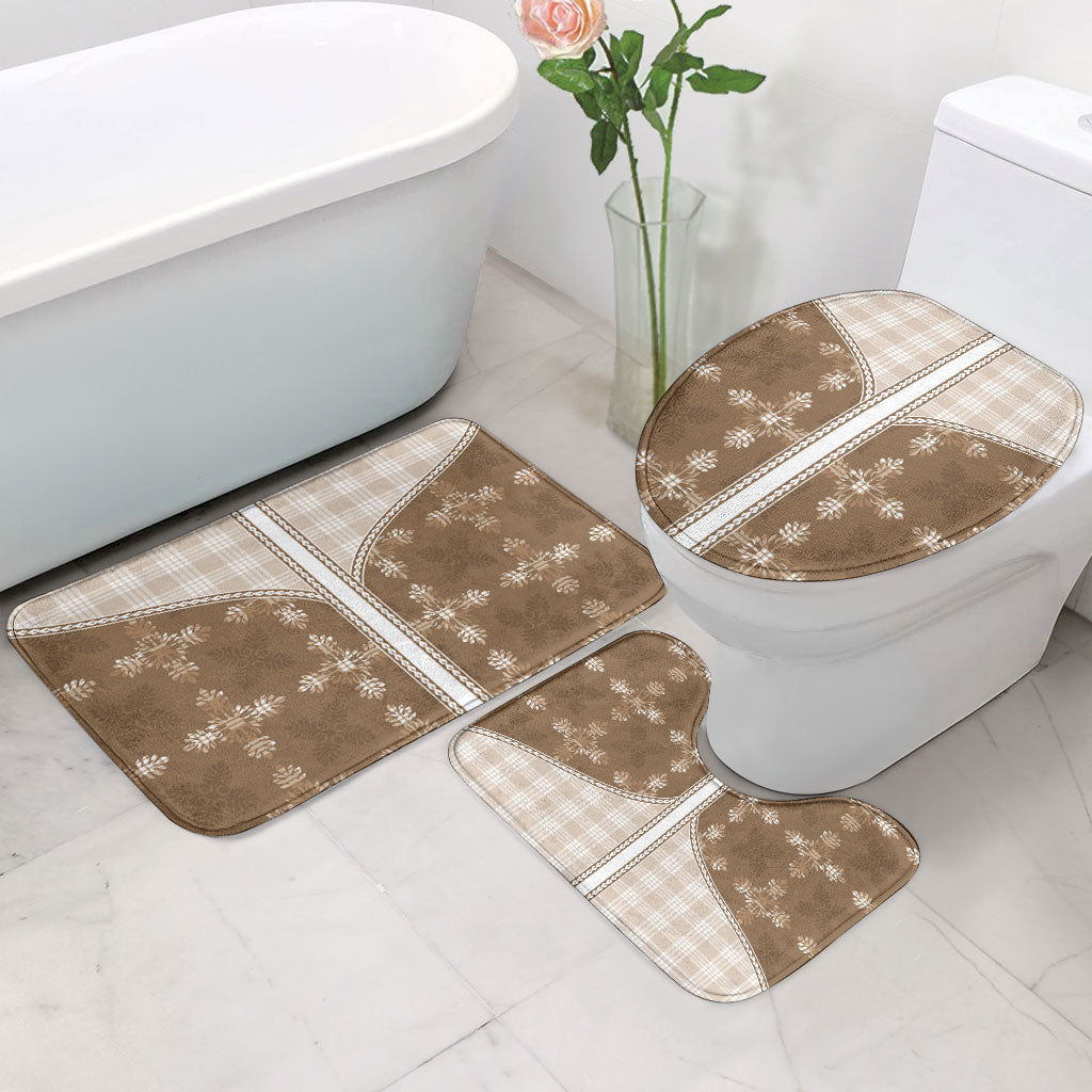 Beige Hawaii Paniolo Quilt Motif Bathroom Set LT05 - Polynesian Pride