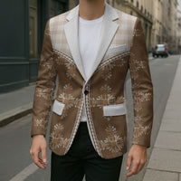Beige Hawaii Paniolo Quilt Motif Blazer LT05 - Polynesian Pride