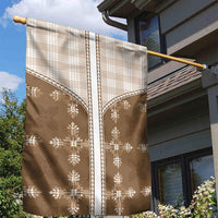 Beige Hawaii Paniolo Quilt Motif Garden Flag LT05 - Polynesian Pride
