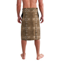 Beige Hawaii Paniolo Quilt Motif Lavalava LT05 - Polynesian Pride