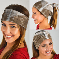 Beige Hawaii Paniolo Quilt Motif Neck Gaiter LT05 - Polynesian Pride