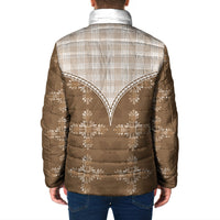 Beige Hawaii Paniolo Quilt Motif Padded Jacket LT05 - Polynesian Pride