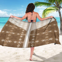 Beige Hawaii Paniolo Quilt Motif Sarong LT05 - Polynesian Pride