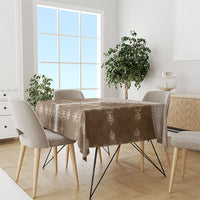 Beige Hawaii Paniolo Quilt Motif Tablecloth LT05 - Polynesian Pride