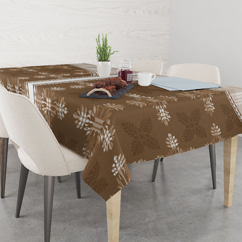 Beige Hawaii Paniolo Quilt Motif Tablecloth LT05 - Polynesian Pride