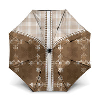 Beige Hawaii Paniolo Quilt Motif Umbrella LT05 One Size Folded 11.42 inch Opened Diameter 37.4 inch Beige - Polynesian Pride