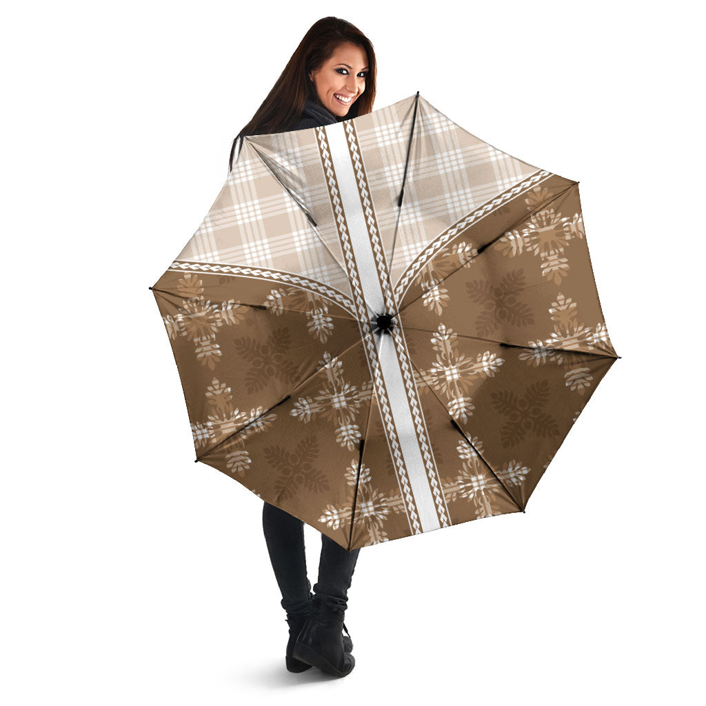 Beige Hawaii Paniolo Quilt Motif Umbrella LT05 - Polynesian Pride