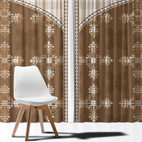 Beige Hawaii Paniolo Quilt Motif Window Curtain LT05 - Polynesian Pride