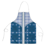 Blue Hawaii Paniolo Quilt Motif Apron LT05 Blue - Polynesian Pride