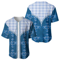 Blue Hawaii Paniolo Quilt Motif Baseball Jersey LT05 - Polynesian Pride