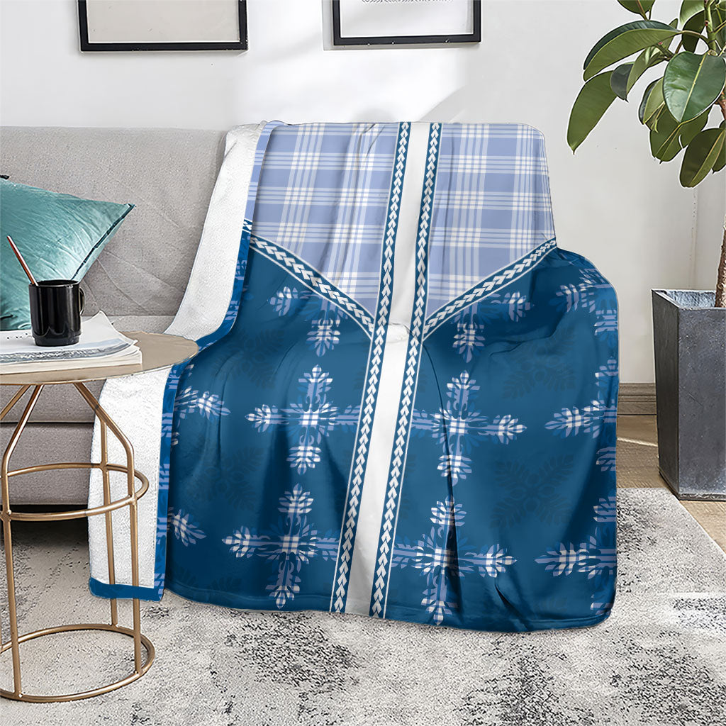 Blue Hawaii Paniolo Quilt Motif Blanket LT05 - Polynesian Pride
