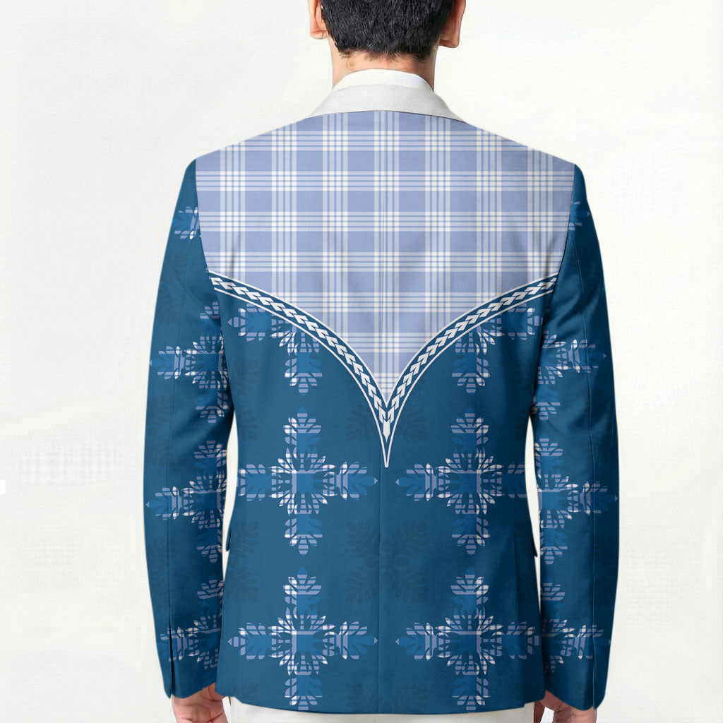 Blue Hawaii Paniolo Quilt Motif Blazer LT05 - Polynesian Pride