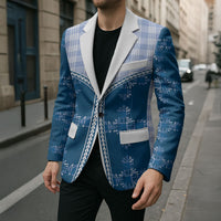 Blue Hawaii Paniolo Quilt Motif Blazer LT05 - Polynesian Pride