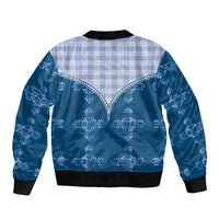 Blue Hawaii Paniolo Quilt Motif Bomber Jacket LT05 - Polynesian Pride