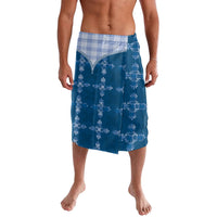 Blue Hawaii Paniolo Quilt Motif Lavalava LT05 Blue - Polynesian Pride