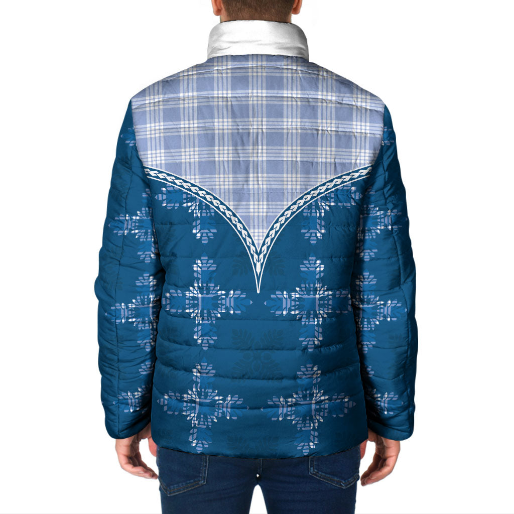 Blue Hawaii Paniolo Quilt Motif Padded Jacket LT05 - Polynesian Pride