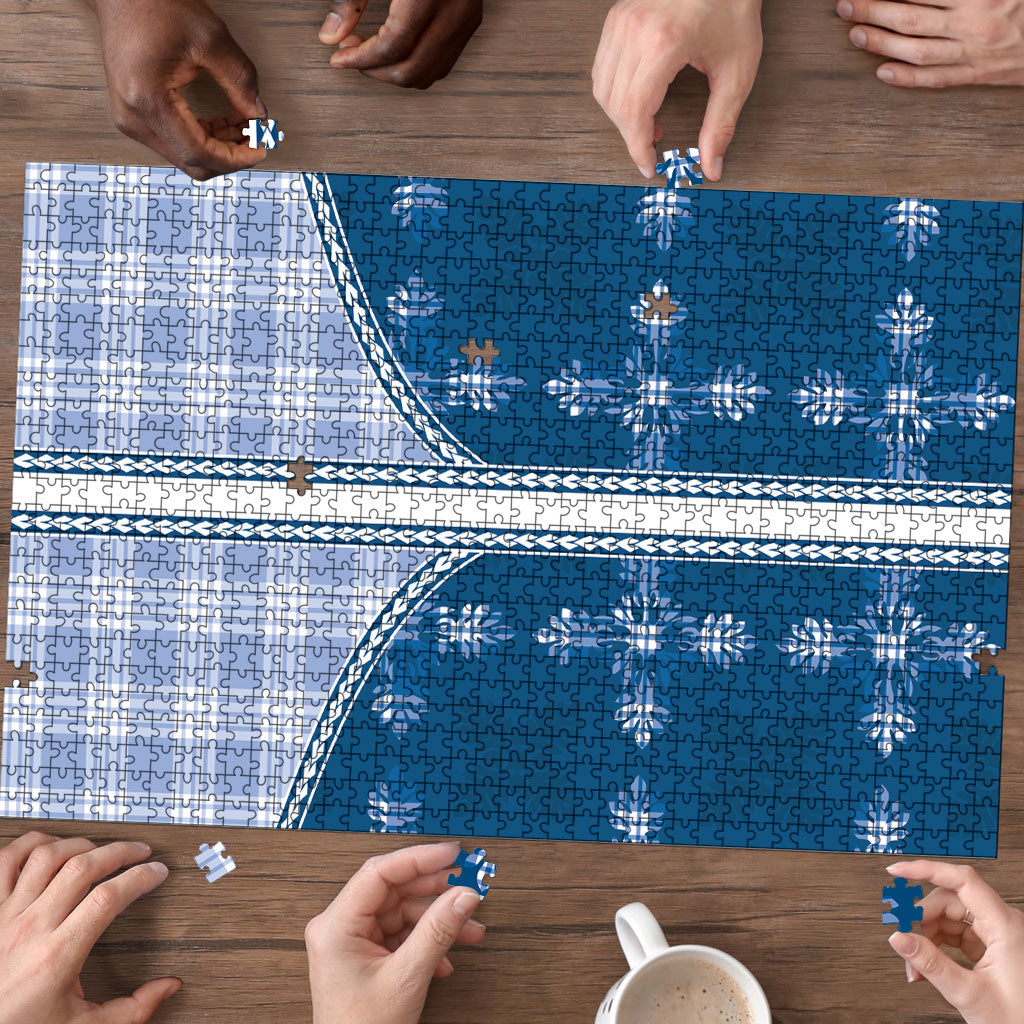 Blue Hawaii Paniolo Quilt Motif Puzzle LT05 - Polynesian Pride