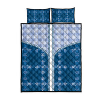 Blue Hawaii Paniolo Quilt Motif Quilt Bed Set LT05 - Polynesian Pride