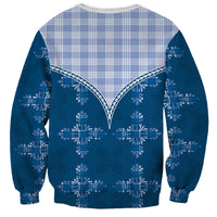Blue Hawaii Paniolo Quilt Motif Sweatshirt LT05 - Polynesian Pride