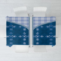 Blue Hawaii Paniolo Quilt Motif Tablecloth LT05 Blue - Polynesian Pride
