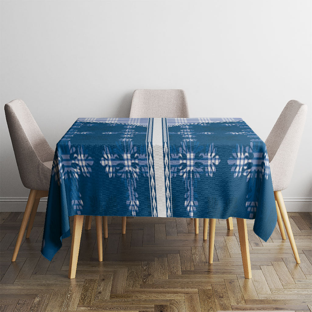 Blue Hawaii Paniolo Quilt Motif Tablecloth LT05 - Polynesian Pride