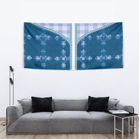 Blue Hawaii Paniolo Quilt Motif Tapestry LT05 - Polynesian Pride