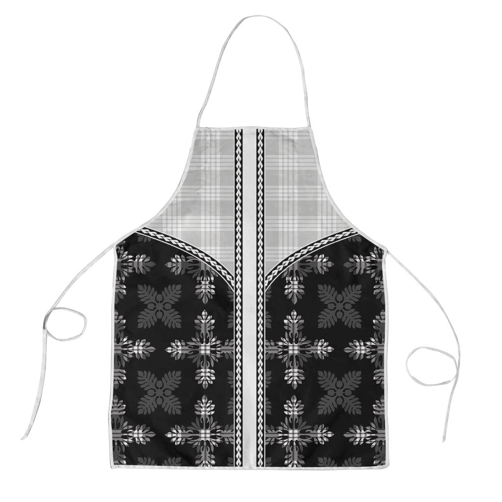 Black Hawaii Paniolo Quilt Motif Apron LT05 Black - Polynesian Pride