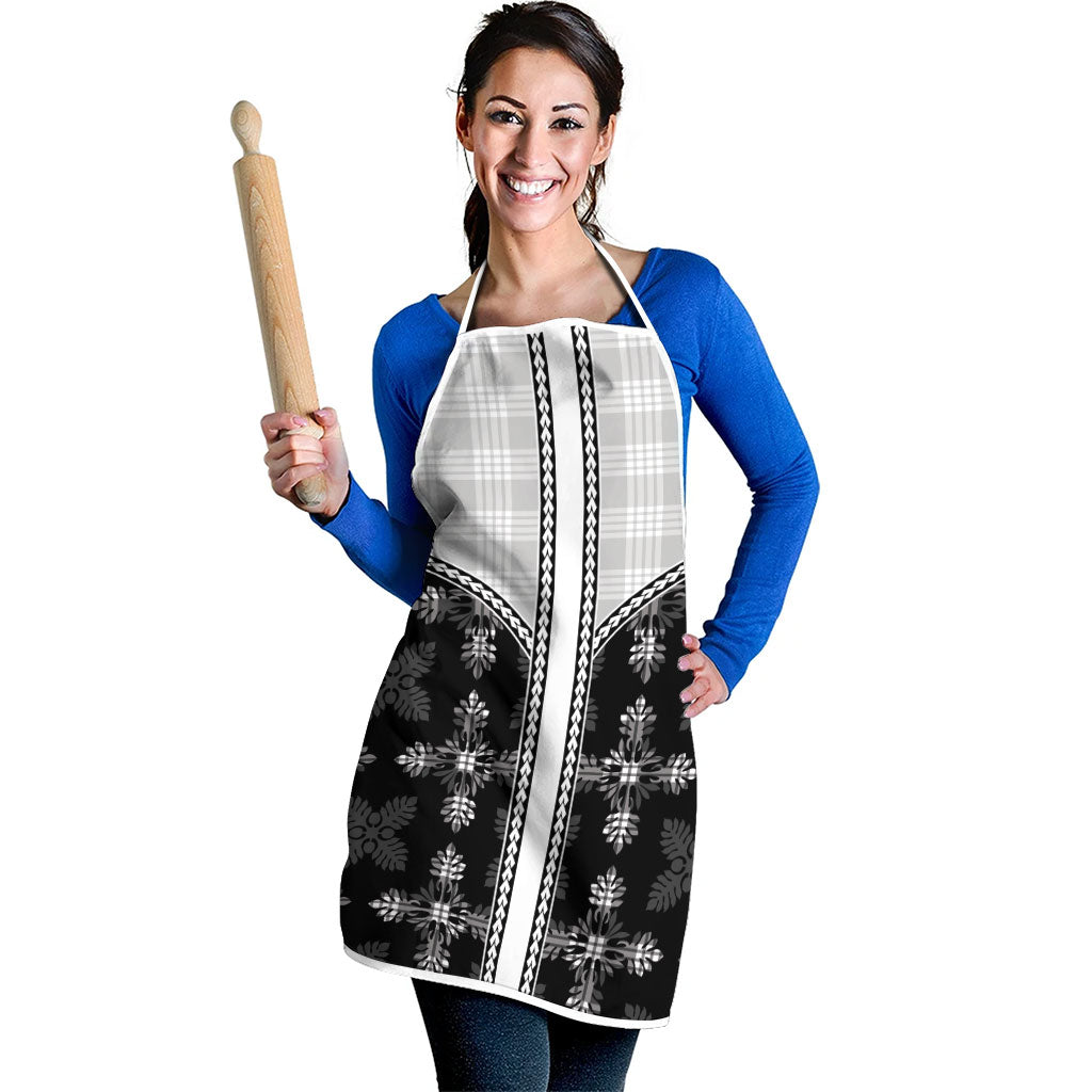 Black Hawaii Paniolo Quilt Motif Apron LT05 - Polynesian Pride