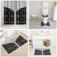 Black Hawaii Paniolo Quilt Motif Bathroom Set LT05 - Polynesian Pride