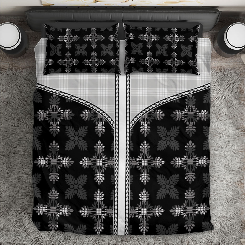 Black Hawaii Paniolo Quilt Motif Bedding Set LT05 Black - Polynesian Pride