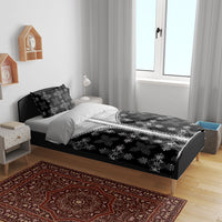 Black Hawaii Paniolo Quilt Motif Bedding Set LT05 - Polynesian Pride