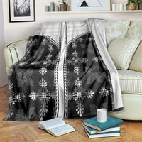 Black Hawaii Paniolo Quilt Motif Blanket LT05 Black - Polynesian Pride