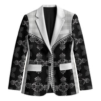 Black Hawaii Paniolo Quilt Motif Blazer LT05 Unisex Black - Polynesian Pride