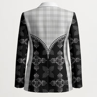 Black Hawaii Paniolo Quilt Motif Blazer LT05 - Polynesian Pride