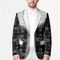 Black Hawaii Paniolo Quilt Motif Blazer LT05 - Polynesian Pride