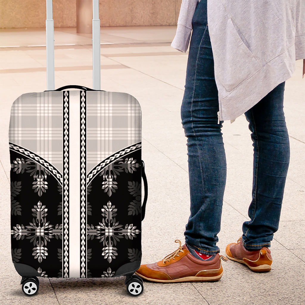 Black Hawaii Paniolo Quilt Motif Luggage Cover