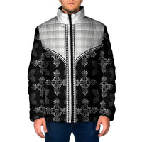 Black Hawaii Paniolo Quilt Motif Padded Jacket LT05 Men Black - Polynesian Pride
