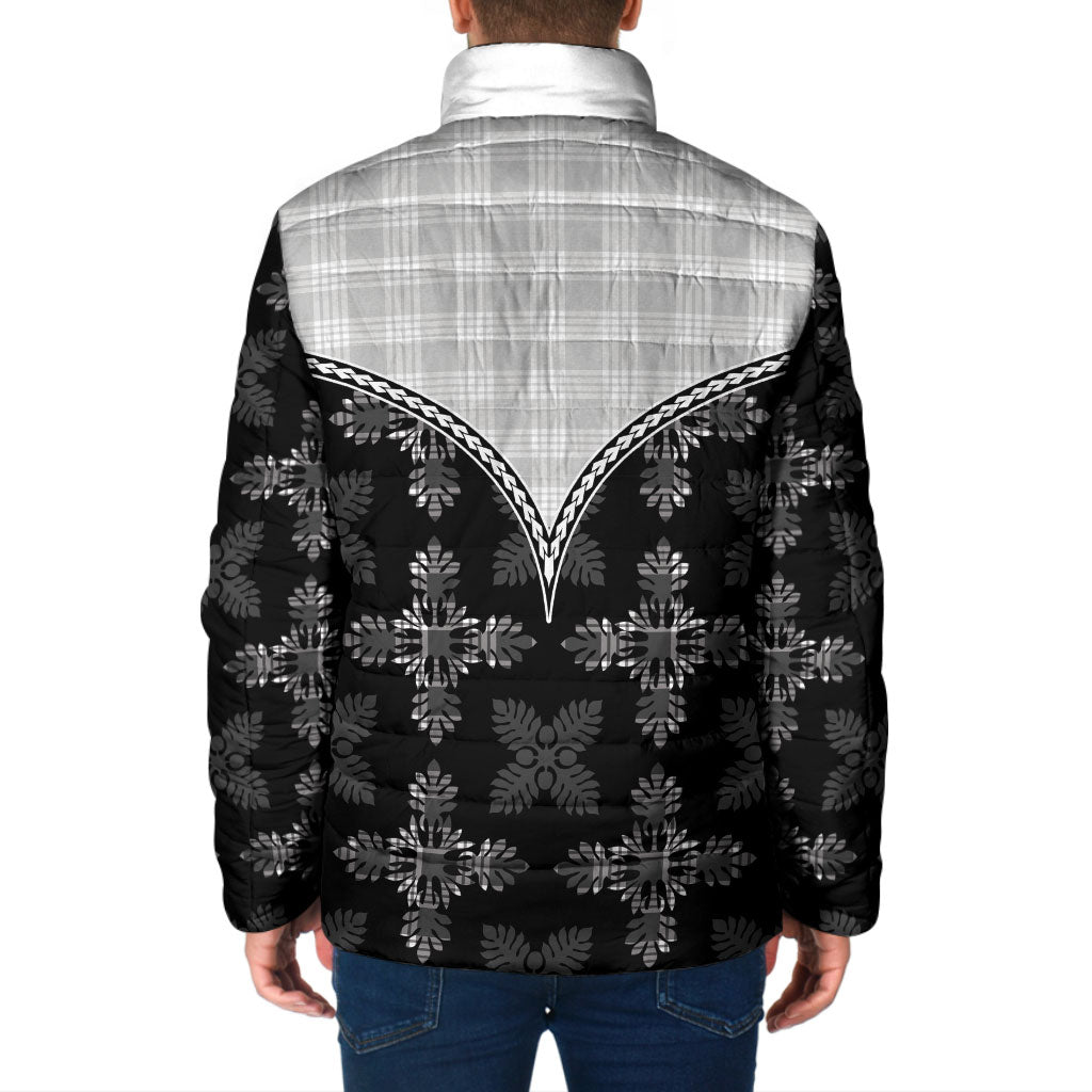 Black Hawaii Paniolo Quilt Motif Padded Jacket LT05 - Polynesian Pride