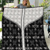 Black Hawaii Paniolo Quilt Motif Quilt LT05 Black - Polynesian Pride