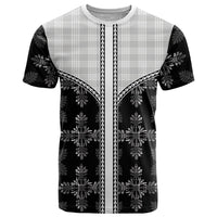 Black Hawaii Paniolo Quilt Motif T Shirt LT05 Black - Polynesian Pride