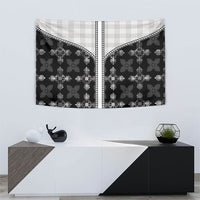 Black Hawaii Paniolo Quilt Motif Tapestry LT05 - Polynesian Pride