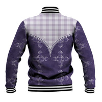 Purple Hawaii Paniolo Quilt Motif Baseball Jacket LT05 - Polynesian Pride