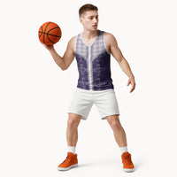 Purple Hawaii Paniolo Quilt Motif Basketball Jersey LT05 - Polynesian Pride