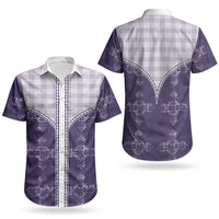 Purple Hawaii Paniolo Quilt Motif Couples Matching Tank Maxi Dress and Hawaiian Shirt LT05 - Polynesian Pride