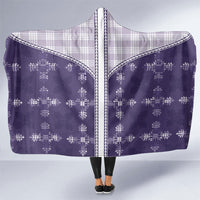 Purple Hawaii Paniolo Quilt Motif Hooded Blanket LT05 One Size Purple - Polynesian Pride