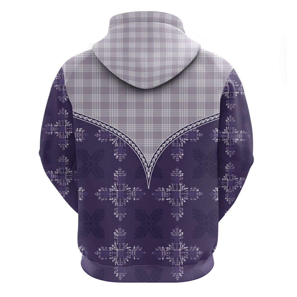Purple Hawaii Paniolo Quilt Motif Hoodie LT05 - Polynesian Pride