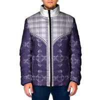 Purple Hawaii Paniolo Quilt Motif Padded Jacket LT05 Men Purple - Polynesian Pride