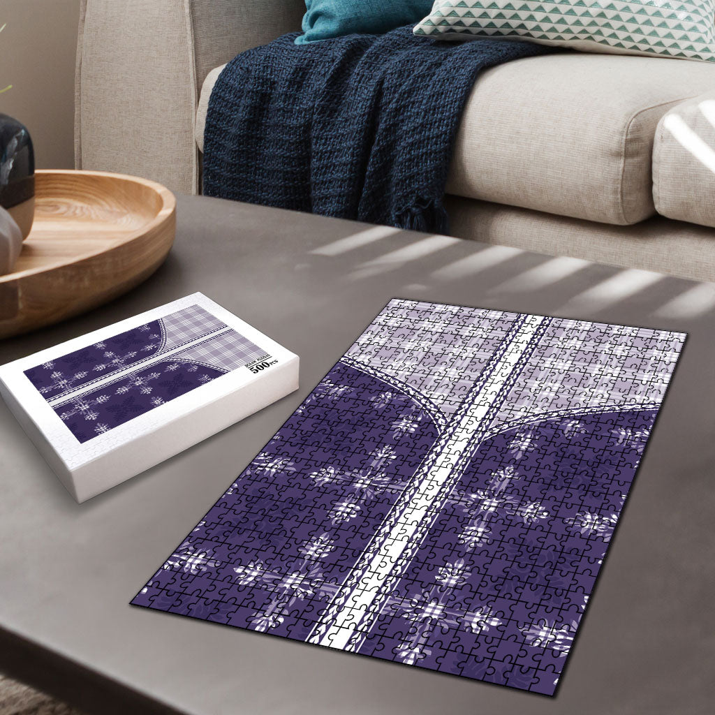 Purple Hawaii Paniolo Quilt Motif Puzzle LT05 - Polynesian Pride