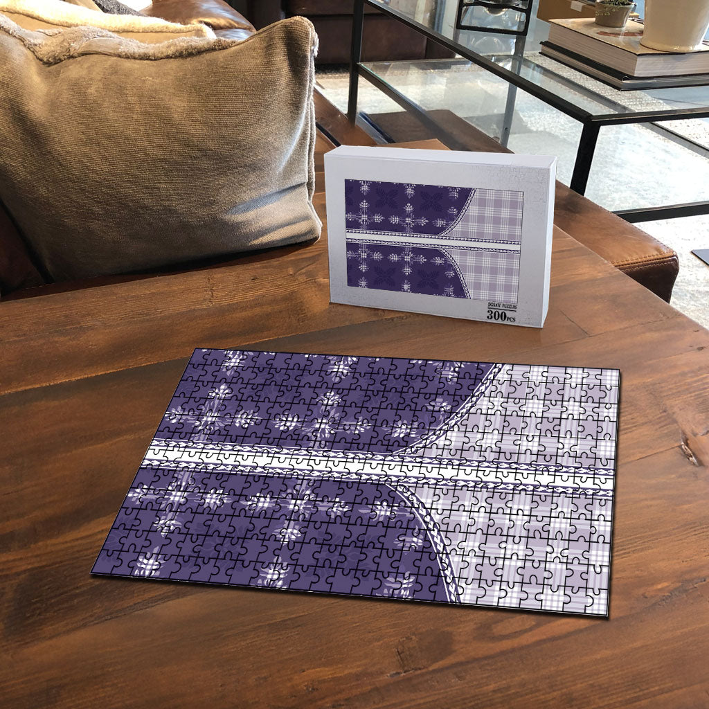 Purple Hawaii Paniolo Quilt Motif Puzzle LT05 - Polynesian Pride