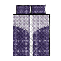 Purple Hawaii Paniolo Quilt Motif Quilt Bed Set LT05 - Polynesian Pride